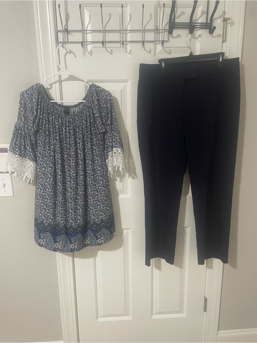 Classic navy Women’s Dress Pants stretch sz16 Ruby rd win win l/xl top